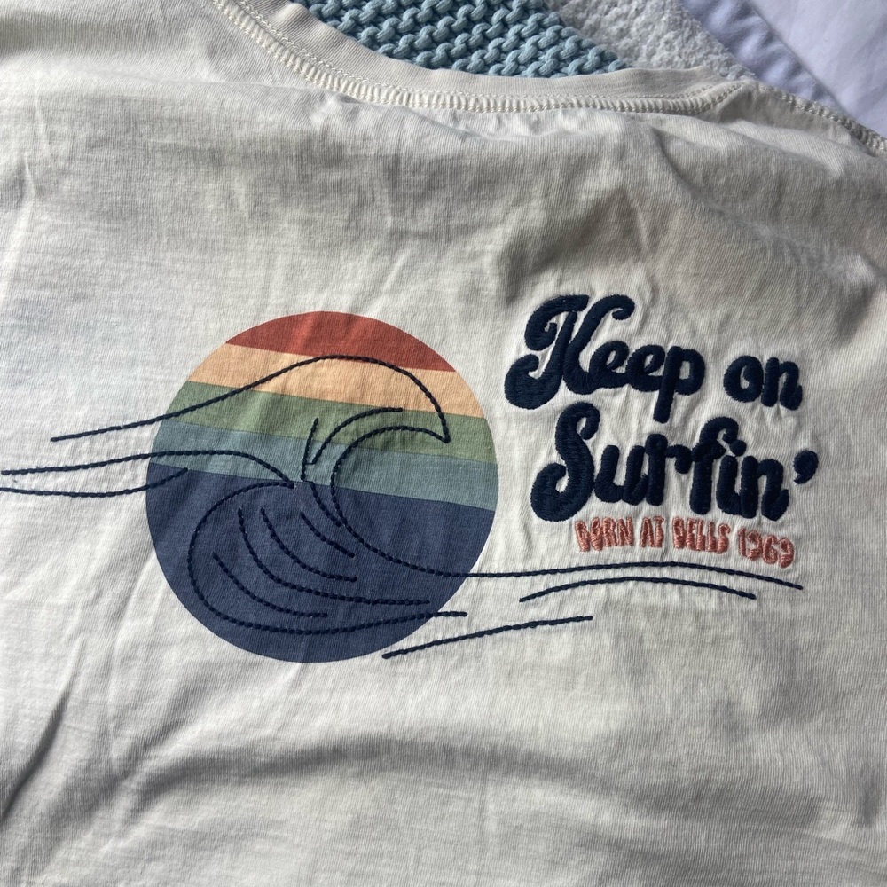 Ripcurl Keep On Surfin Crop Tee Bone | Size M - image 1